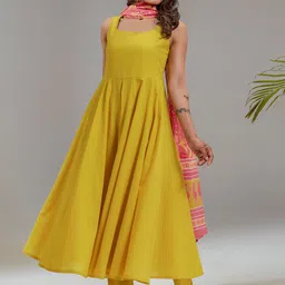KASYA Women Regular Pure Cotton Kurta with Palazzos & With Dupatta-48