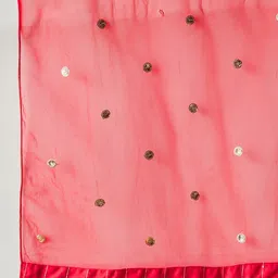 Cherry & Jerry Girls Printed Angrakha Sequinned Kurta with Palazzos & Dupatta image 4