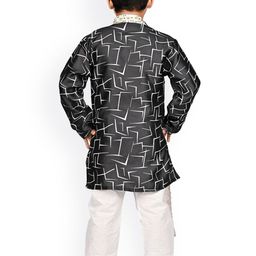 BAESD Boys Abstract Printed Regular Kurta with Pyjamas image 3