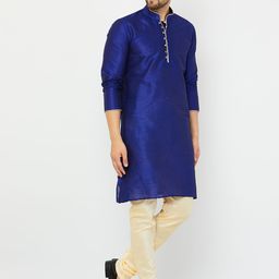 Armaan Ethnic Men Dupion Silk Kurta with Churidar image 3