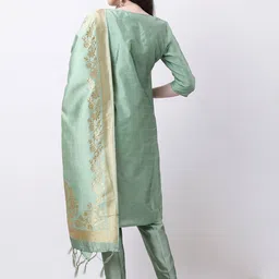 Vishudh Geometric Printed Kurta With Trousers & Dupatta image 2