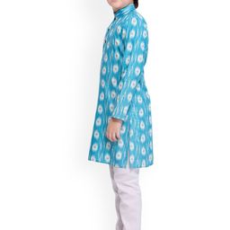 BAESD Boys Ethnic Motifs Printed Regular Kurta with Pyjamas image 5