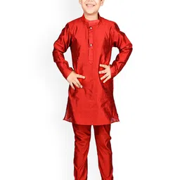 BAESD Boys Regular Kurta With Churidar & Jacket image 4