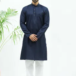 BLUESAANCHI Men Regular Kurta with Pyjamas image 3