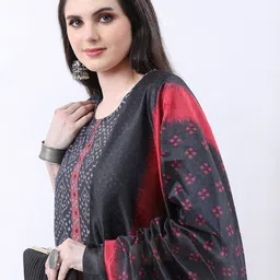 KETCH Ethnic Motifs Printed Regular Kurta with Trousers & With Dupatta image 5