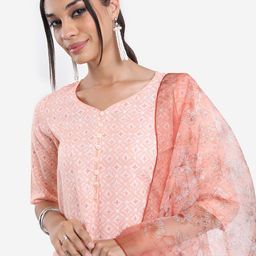 KETCH Ethnic Motifs Printed V-Neck Kurta with Palazzos & Dupatta-picture-13