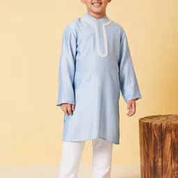 Stylo Bug Boys Regular Mirror Work Kurta With Pyjamas image 2