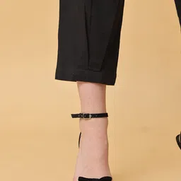 BLACK & BLAH BLAH Regular Pure Cotton Kurta with Trouser image 4