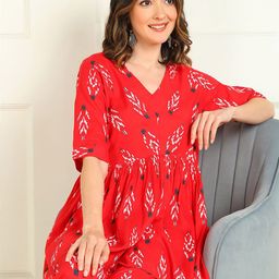 mokshi Ethnic Motifs Printed Regular Kurti with Palazzos image 3