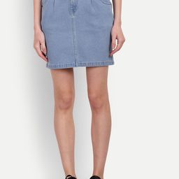 Roadster Blue Pencil Denim Kiara Skirt-image-21