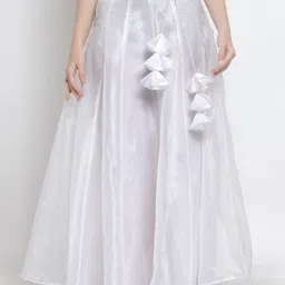 NEUDIS Organza Flared Maxi Ethnic Lehenga Skirt-image-61