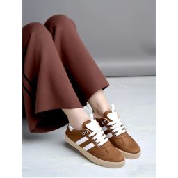 Shoetopia Women Tan Smart Casual Sneakers-picture-22