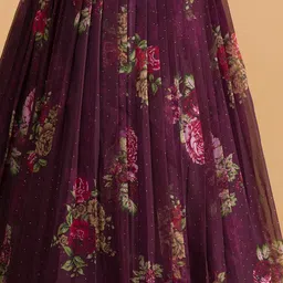 FABPIXEL Embroidered Sequinned Semi-Stitched Lehenga & Unstitched Blouse With Dupatta image 3