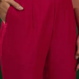 Sangria Zari & Sequence Embroidered Round Neck Anarkali Kurta With Trousers & Dupatta image 3