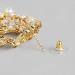 Peora Gold-Plated Kundan Contemporary Chandbalis image 4