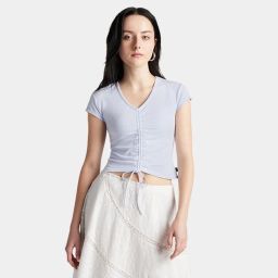 converse Drawstring Ruched Short Sleeve Top women t-shirt-picture-32