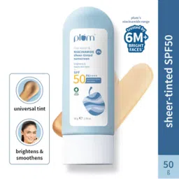 Plum Rice Water & 3% Niacinamide Sheer-Tinted Sunscreen With SPF 50 PA++++, For Oily to Dry Skin-picture-1