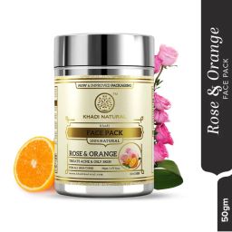 Khadi Natural Rose & Orange Face Pack Treats Acne & Oily Skin-picture-5