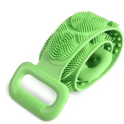 Kazarmaa Silicone Body Back Scrubber Double Side Bathing Brush (Multicolor)-picture-0