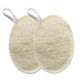 Kayanara Oval Natural Bathing Loofah Body Sponge Body Scrubber, Sustainable Handmade Pack Of 2-picture-5