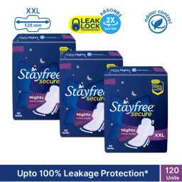 Stayfree Secure Nights Sanitary Pads with Cottony Soft Cover for Comfort - XXL (Pack of 40)-picture-26