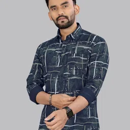 Metronaut Men Classic Opaque Printed Casual Shirt-picture-11
