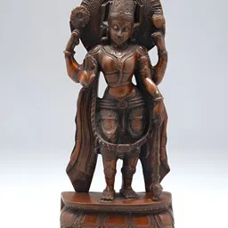 Exotic India Brown Lord Vishnu Brass Religious Figurine Showpiece-image-53