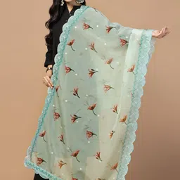 Kaizen TEXO FAB Printed Organza Dupatta image 5