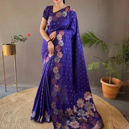Sanwariya Silk Woven Design Zari Silk Blend Kanjeevaram Saree-picture-22