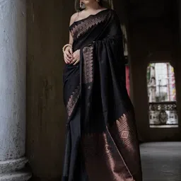 zinzraa Women Woven Design Zari Pure Silk Kanjeevaram Saree-picture-47