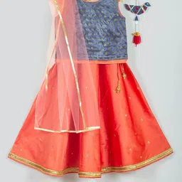 Tangerine Closet Girls Ready to Wear Lehenga & Blouse With Dupatta-picture-18