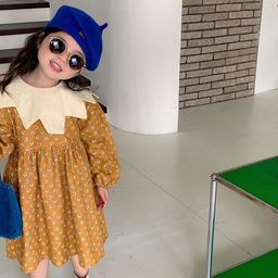 LULU & SKY Polka Dot Print Puff Sleeve A-Line Dress-image-49