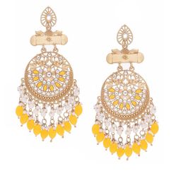 Anouk Set Of 2 Artificial Stones Studded and Beaded Drop Earrings image 5