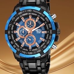 SWADESI STUFF Professional Men Dial & Bracelet Style Straps Watch EDIFIS BLUE 99 2025-22