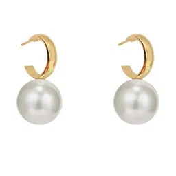 AKISON JEWELS Gold-Plated Pearls Drop Earrings-image-58
