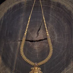 Kushal's Fashion Jewellery Gold-Plated Stone Studded Temple Antique Necklace-38