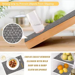 Aura Grey Set of 1 Regular Shelf Liner Organisers image 5