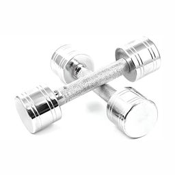 HackerX 2-Pcs Chrome Plated Steel Dumbbells - 6 kg Each image 1