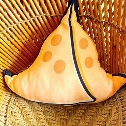 Indigifts Yellow & Black Printed Samosa Shaped Cushion-44