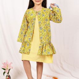 NEUDIS Floral Print Bell Sleeve Fit & Flare Midi Dress-image-56
