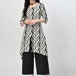 AMBI Women Printed Regular Kurta with Palazzos-image-4