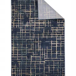 Sapana Carpet-Mats Navy Blue & Beige Abstract No Shredding Carpet image 5