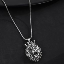 Voylla Silver-Plated Contemporary Pendants with Chains-image-24