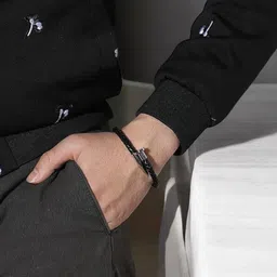 APUNKA D FASHION Silver Stainless Steel Bracelet-picture-18