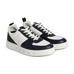 ECCO Men Colourblocked Round Toe Leather Sneakers-image-35