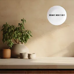 THE QUIRKY HOME White & Black Dream It Wish It Do It Printed Ceramic Wall Decor-image-76