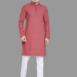 DIVISIVE Men Ethnic Motifs Thread Work Kurta-image-88