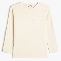Koton Boys Drop-Shoulder Sleeves Pockets T-shirt-picture-21