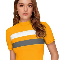 Fashion Striped Regular Crop Top-image-67