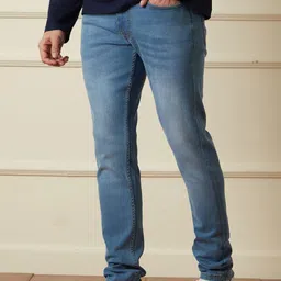 WROGN Men Comfort Slim Fit Light Fade Jeans-image-24